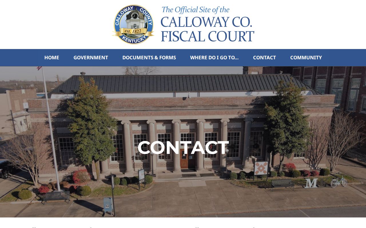 Calloway County official jailer and sheriff booking records contacts